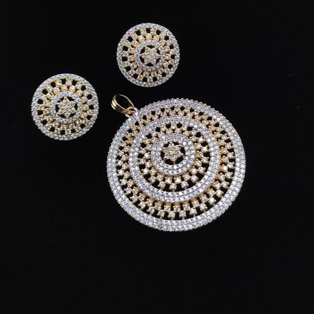 Aamrapali Classic Austrian Stone Chain Pendant Set