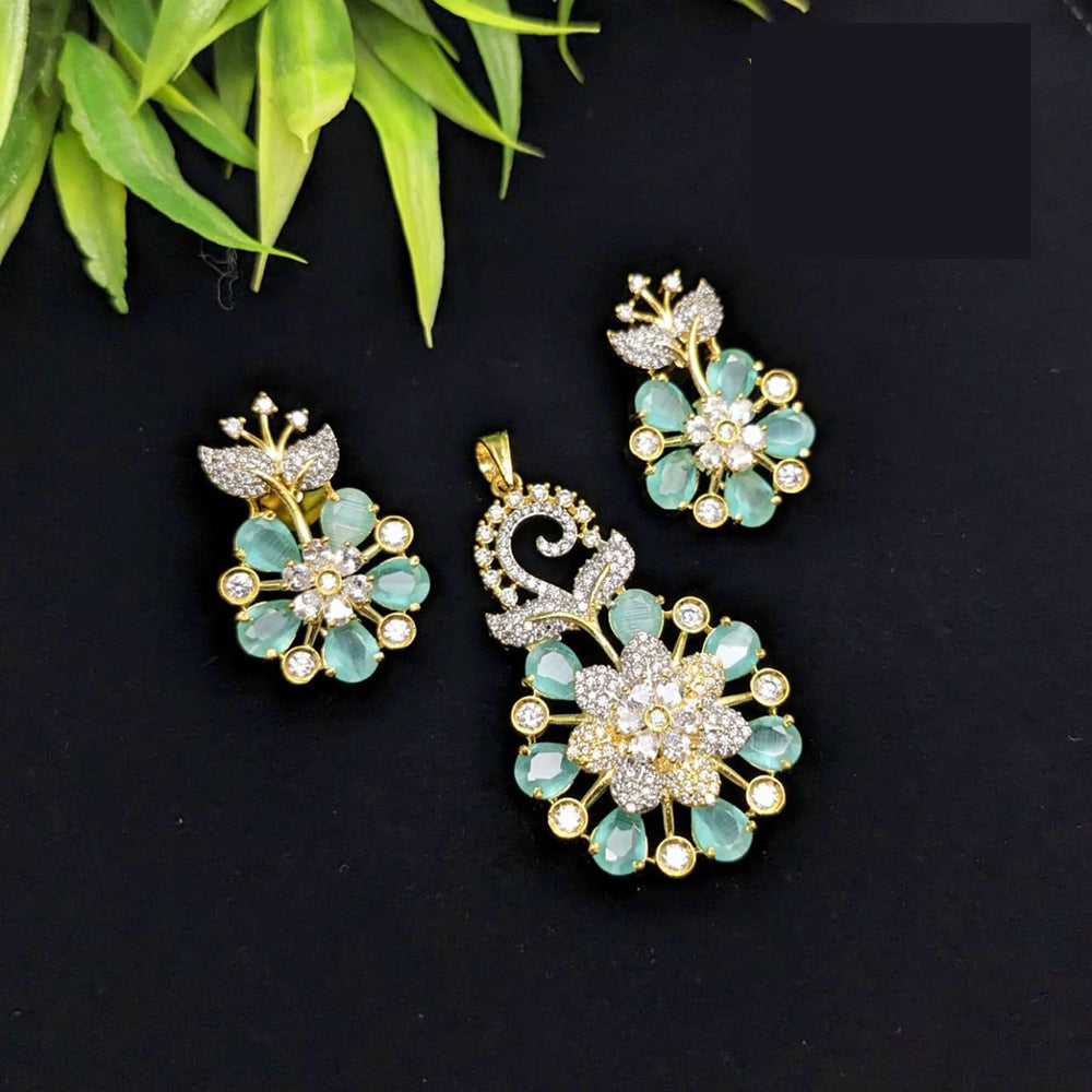 Aamrapali Premium American Diamond Chain Pendant Set
