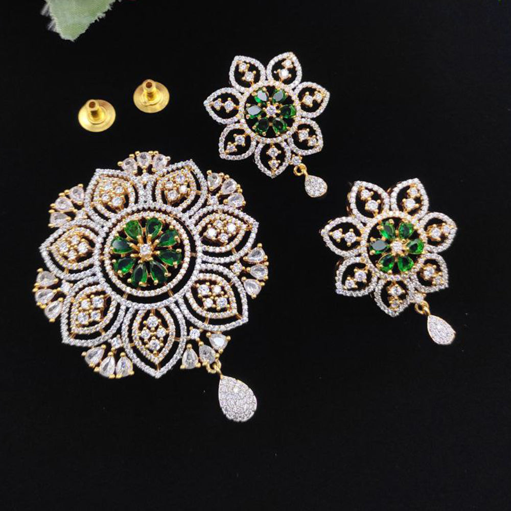 Aamrapali Premium American Diamond Chain Pendant Set
