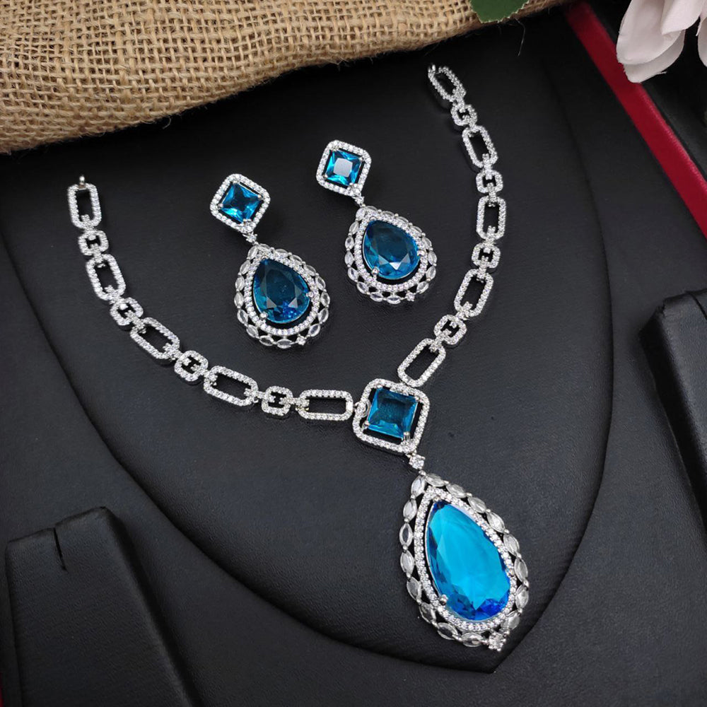 Aamrapli Designer Crystal Luxury Statement Necklace Set