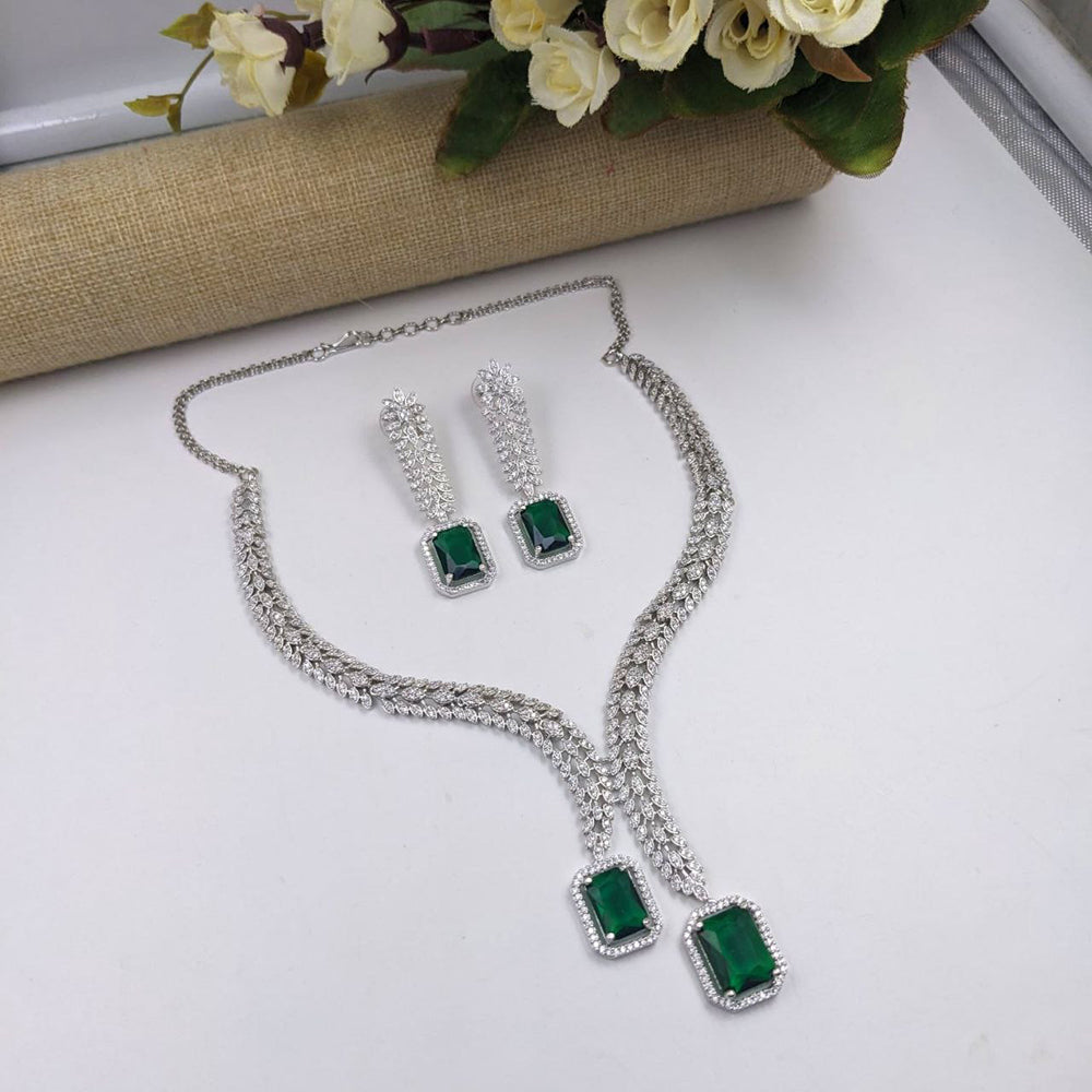 Aamrapli Designer Crystal And Austrian Stone Luxury Statement Necklace Set