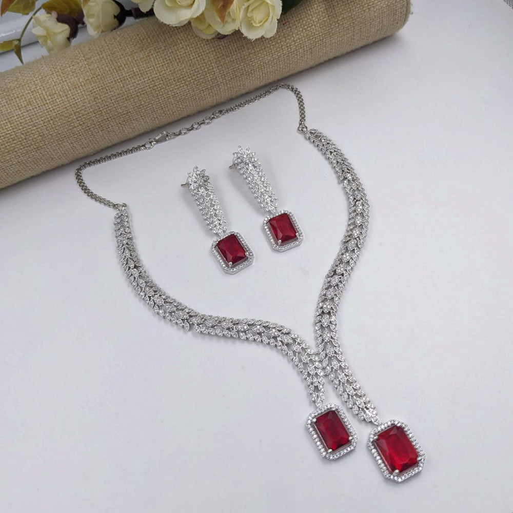Aamrapli Designer Crystal And Austrian Stone Luxury Statement Necklace Set