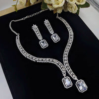 Aamrapli Designer Crystal And Austrian Stone Luxury Statement Necklace Set