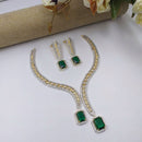 Aamrapali Designer Dual Tone Plated Crystal And Austrian Stone Necklace Set