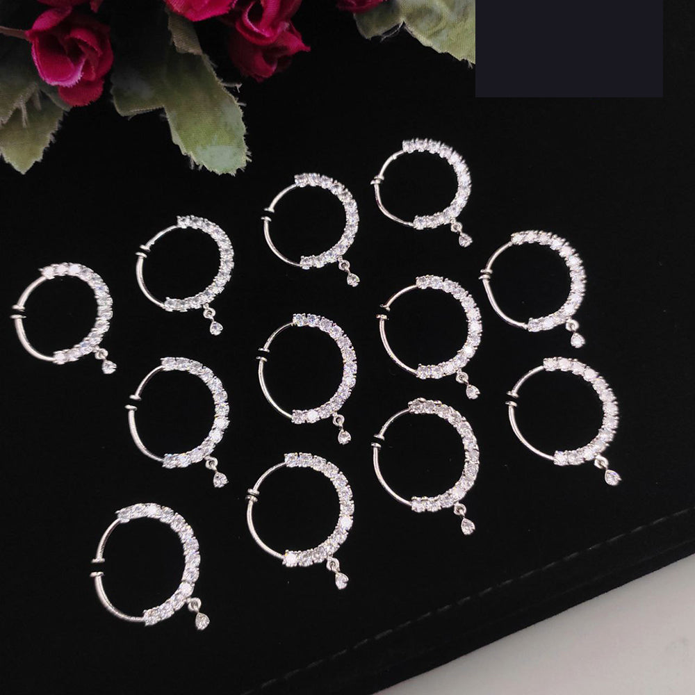 Aamrapali Glamorous Austrian Stone Designer Nose Ring Combo