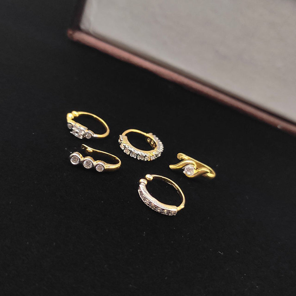 Aamrapali Glamorous Austrian Stone Designer Nose Ring (Assorted Desing)