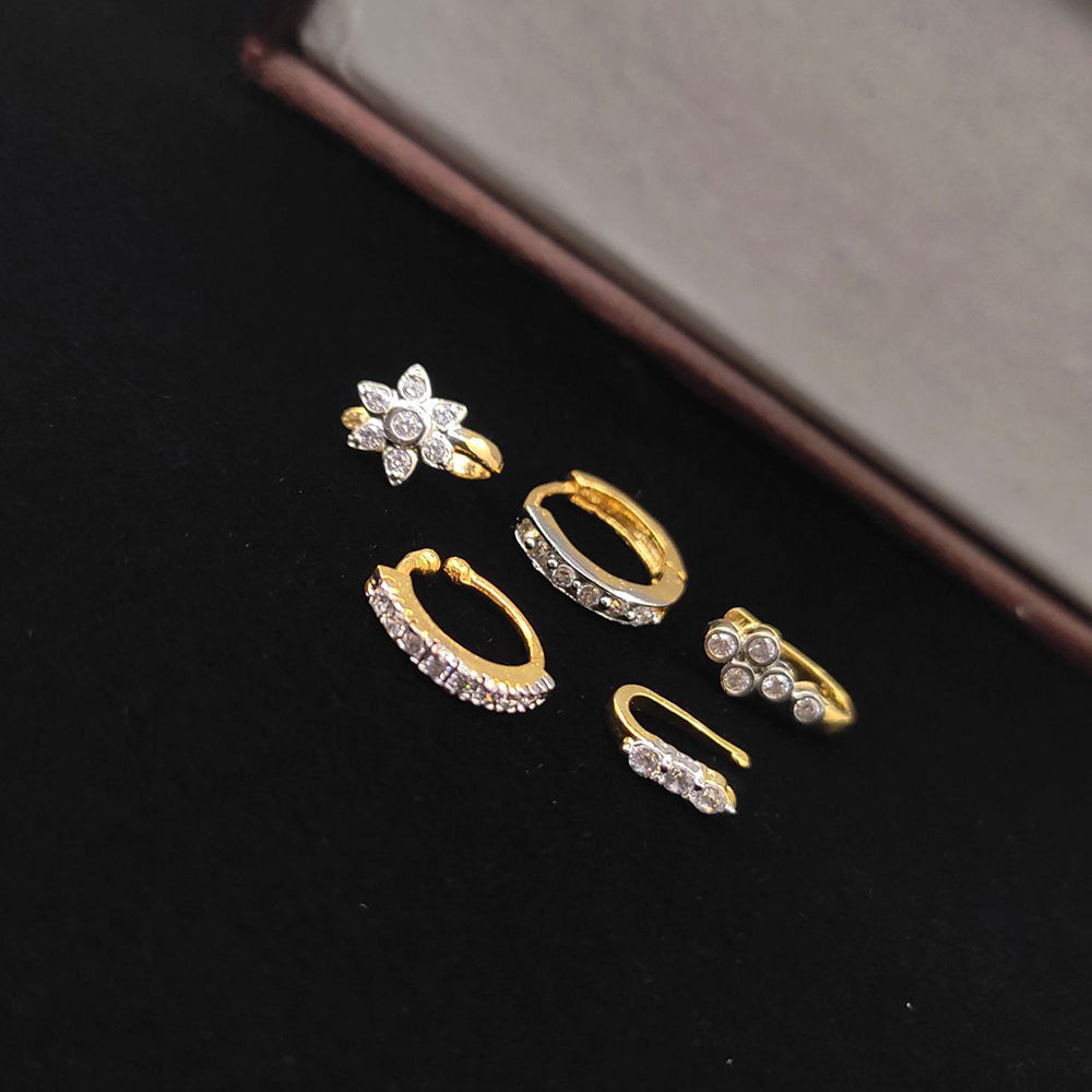Aamrapali Glamorous Austrian Stone Designer Nose Ring (Assorted Desing)