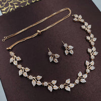 Aamrapali Glamorous Austrian Stone Leaf Design Necklace Set