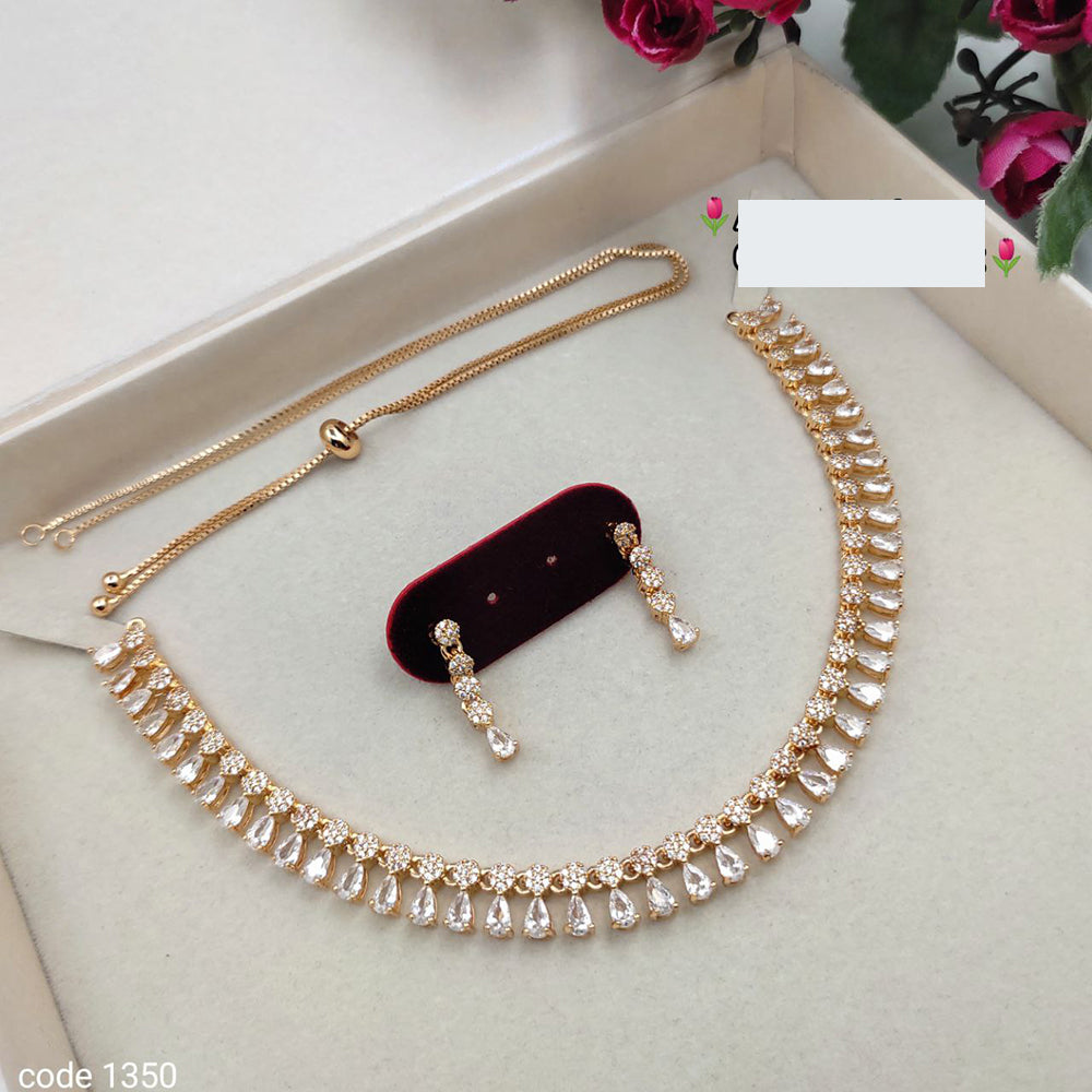 Aamrapali Stylish Glamorous Crystal And Austrian Stone Necklace Set