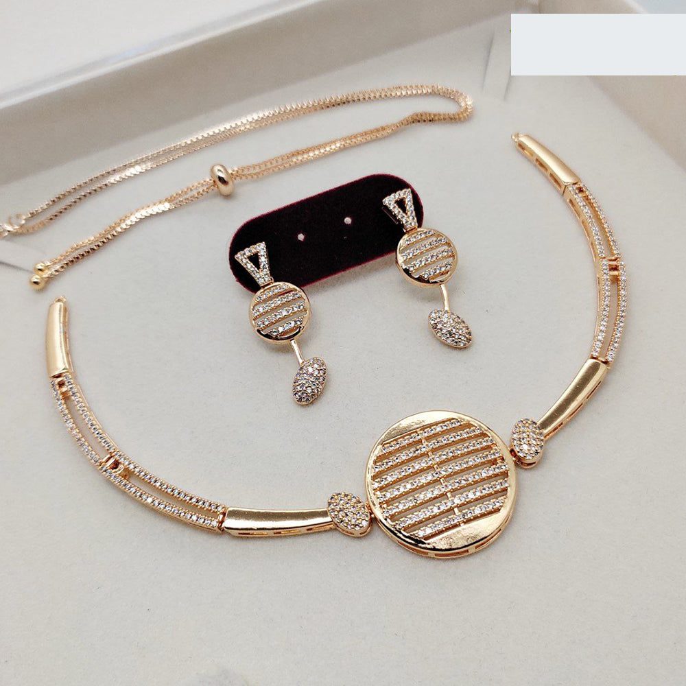 Aamrapali Glamorous Austrian Stone Necklace Set