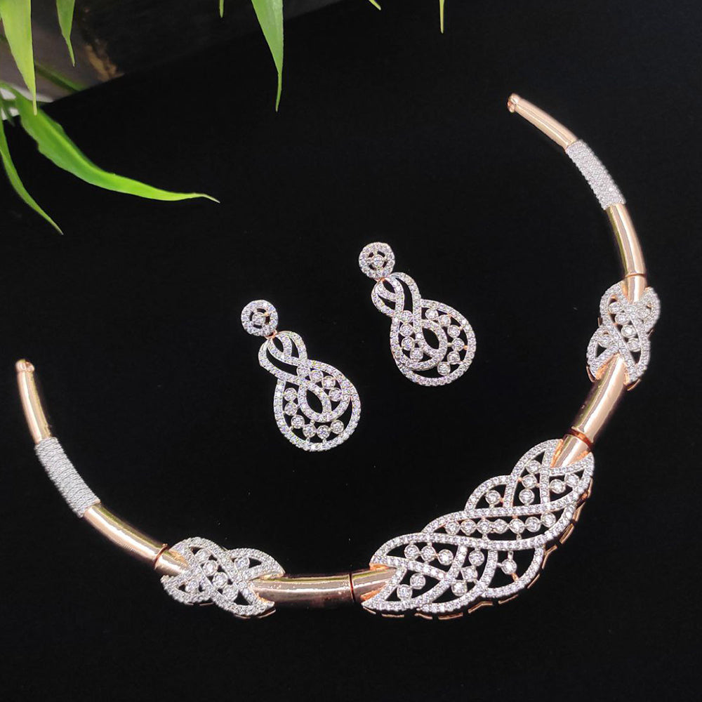 Aamrapali Glamorous Austrian Stone Necklace Set