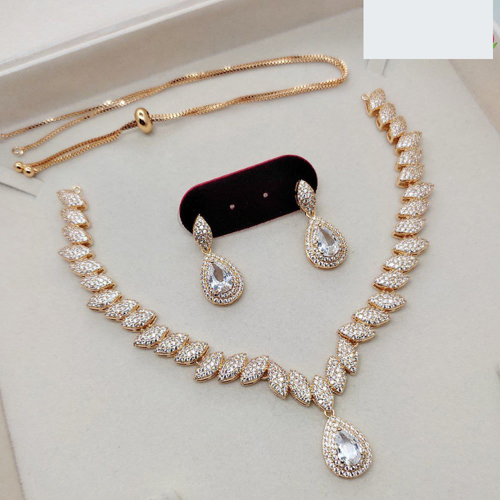 Aamrapali Glamorous Austrian Stone Necklace Set