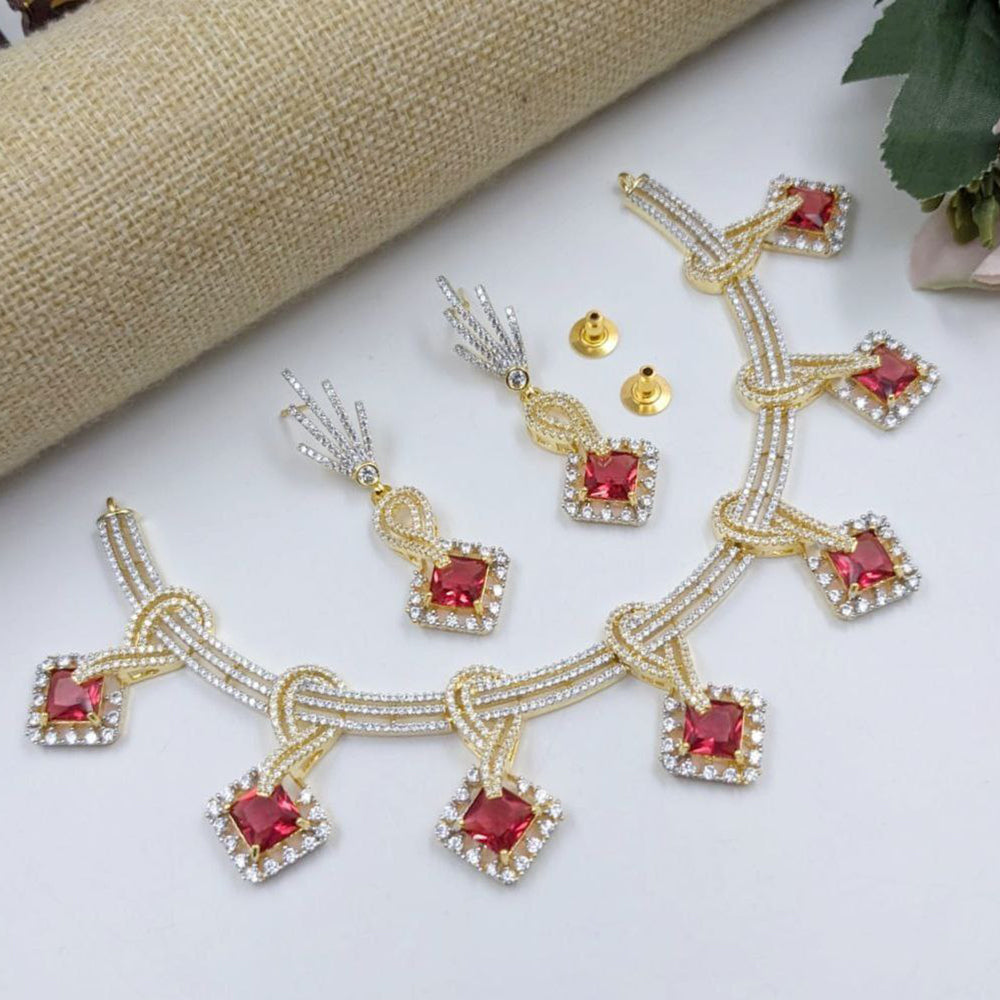 Aamrapli Designer Crystal And Austrian Stone Luxury Statement Necklace Set