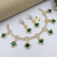 Aamrapli Designer Crystal And Austrian Stone Luxury Statement Necklace Set