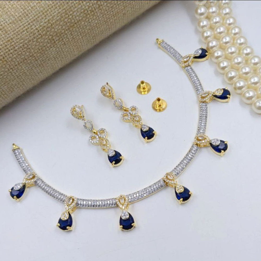 Aamrapli Designer Crystal And Austrian Stone Luxury Statement Necklace Set