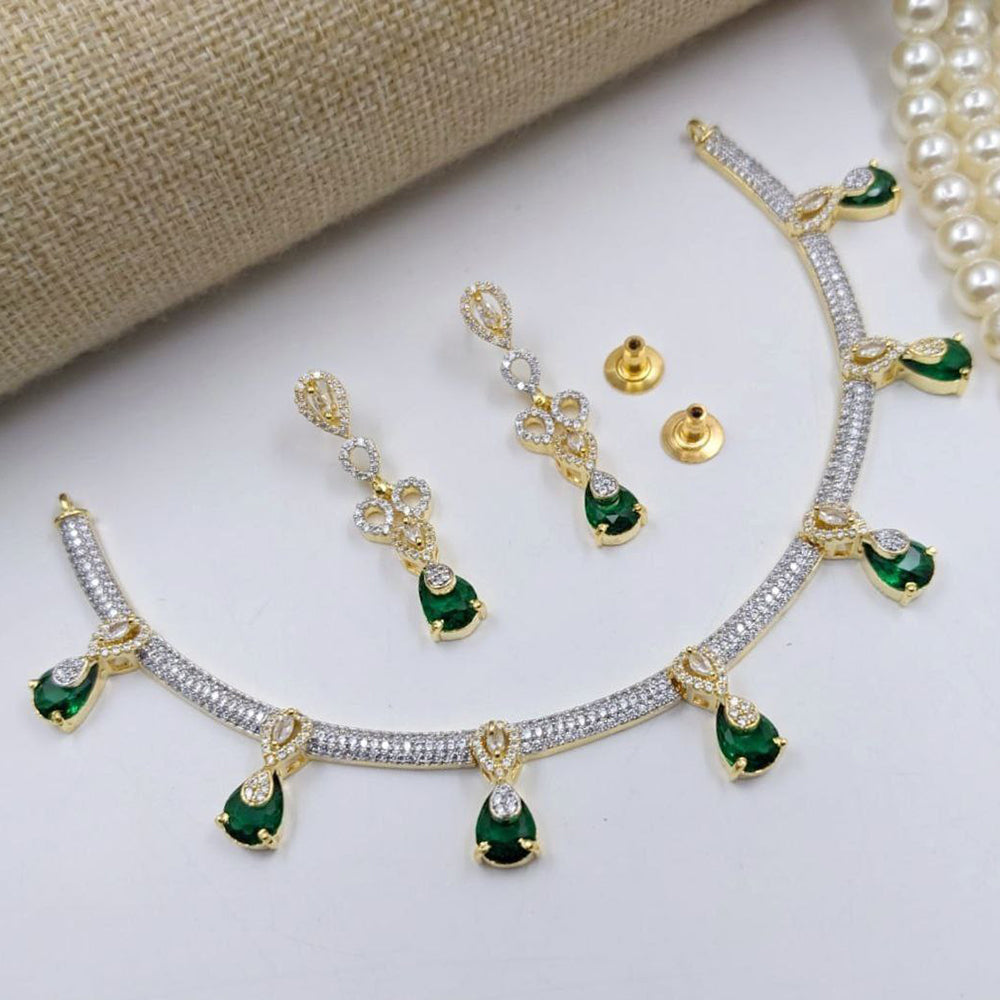 Aamrapli Designer Crystal And Austrian Stone Luxury Statement Necklace Set