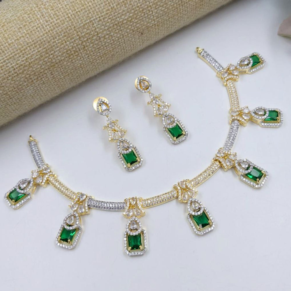 Aamrapli Designer Crystal And Austrian Stone Luxury Statement Necklace Set
