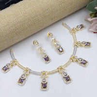 Aamrapli Designer Crystal And Austrian Stone Luxury Statement Necklace Set