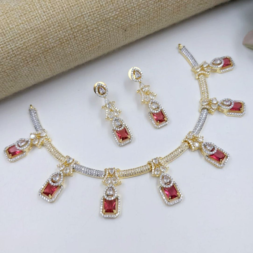 Aamrapli Designer Crystal And Austrian Stone Luxury Statement Necklace Set