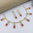 Aamrapli Designer Crystal And Austrian Stone Luxury Statement Necklace Set
