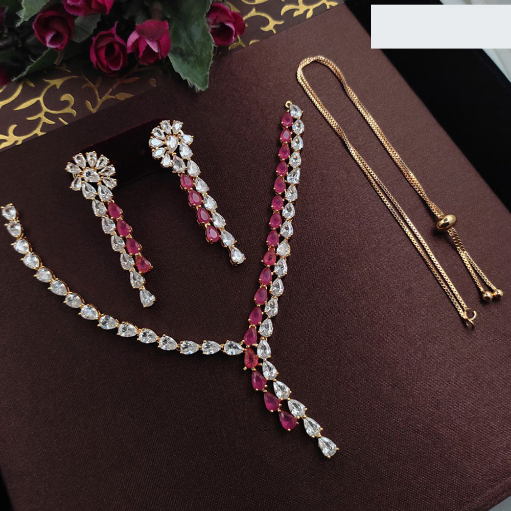 Aamrapali Exclusive American Diamond Necklace Set