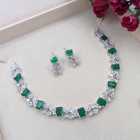 Aamrapli Designer Crystal And Austrian Stone Luxury Statement Necklace Set