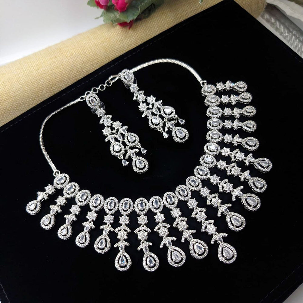 Aamrapali Exclusive American Diamond Necklace Set