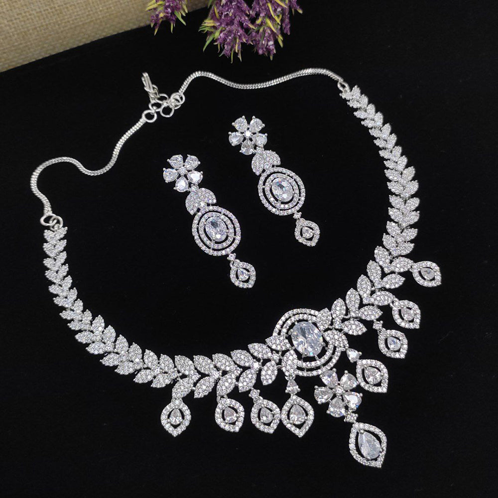 Aamrapali Austrian And American Diamond Necklace Set