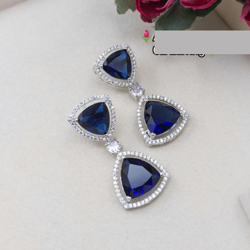 Aamrapali Sparkling Austrain And Crystal Stone Dangler Earrings