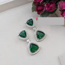 Aamrapali Sparkling Austrain And Crystal Stone Dangler Earrings