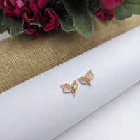 Aamrapali Stylish Austrian Stone Leaf Shape Stud Earrings