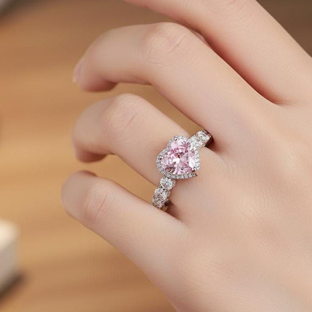 Aamrapali Radiant American Diamond Heart Shape Inspired Ring