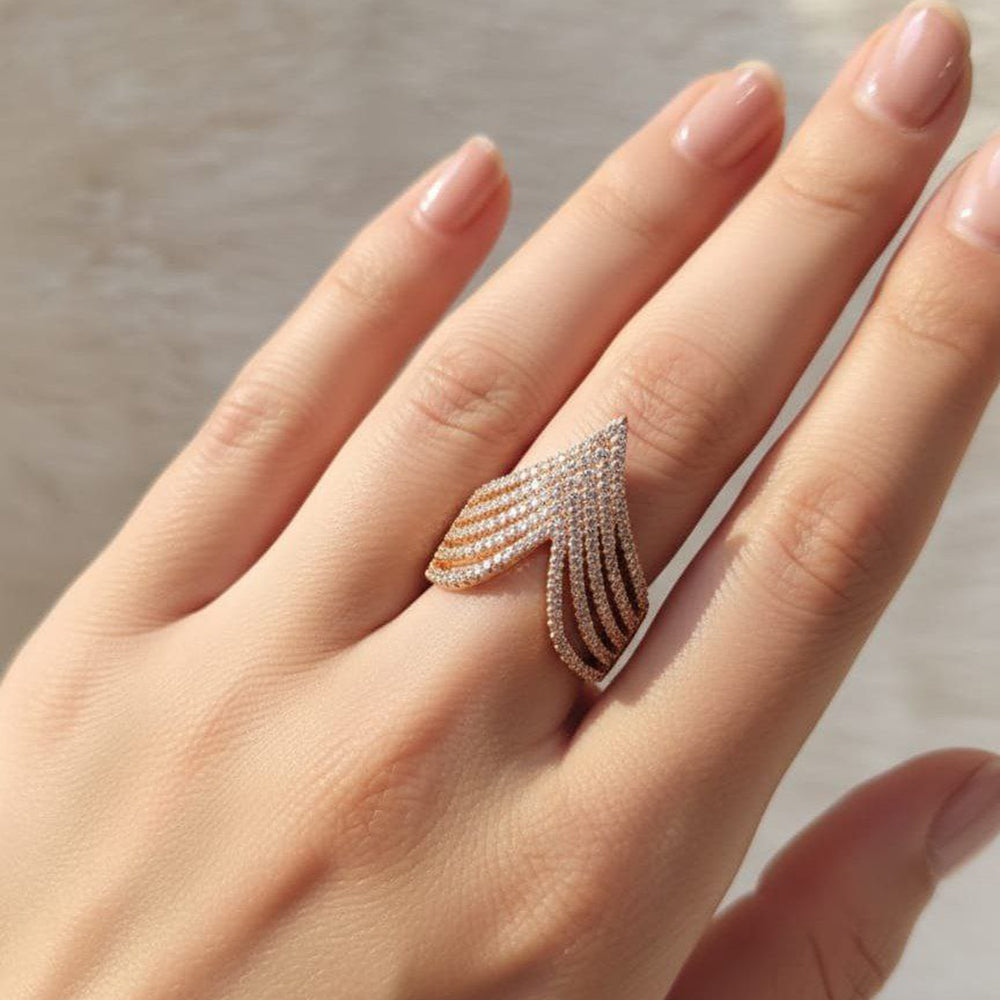 Aamrapali Gorgeous Austrian Stone Cocktail Finger Ring