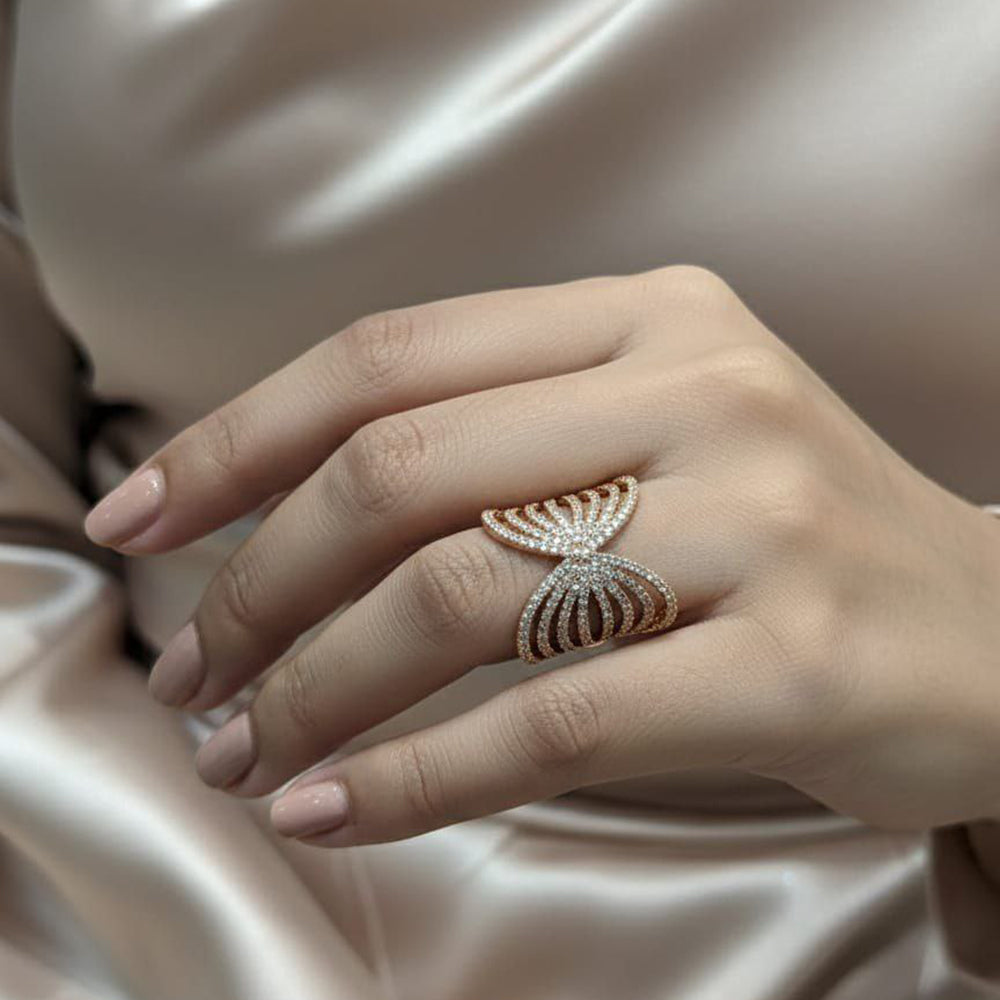Aamrapali Gorgeous Austrian Stone Cocktail Finger Ring