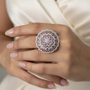 Aamrapali Radiant American Diamond Solitaire Inspired Ring