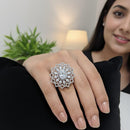 Aamrapali Radiant American Diamond Solitaire Inspired Ring