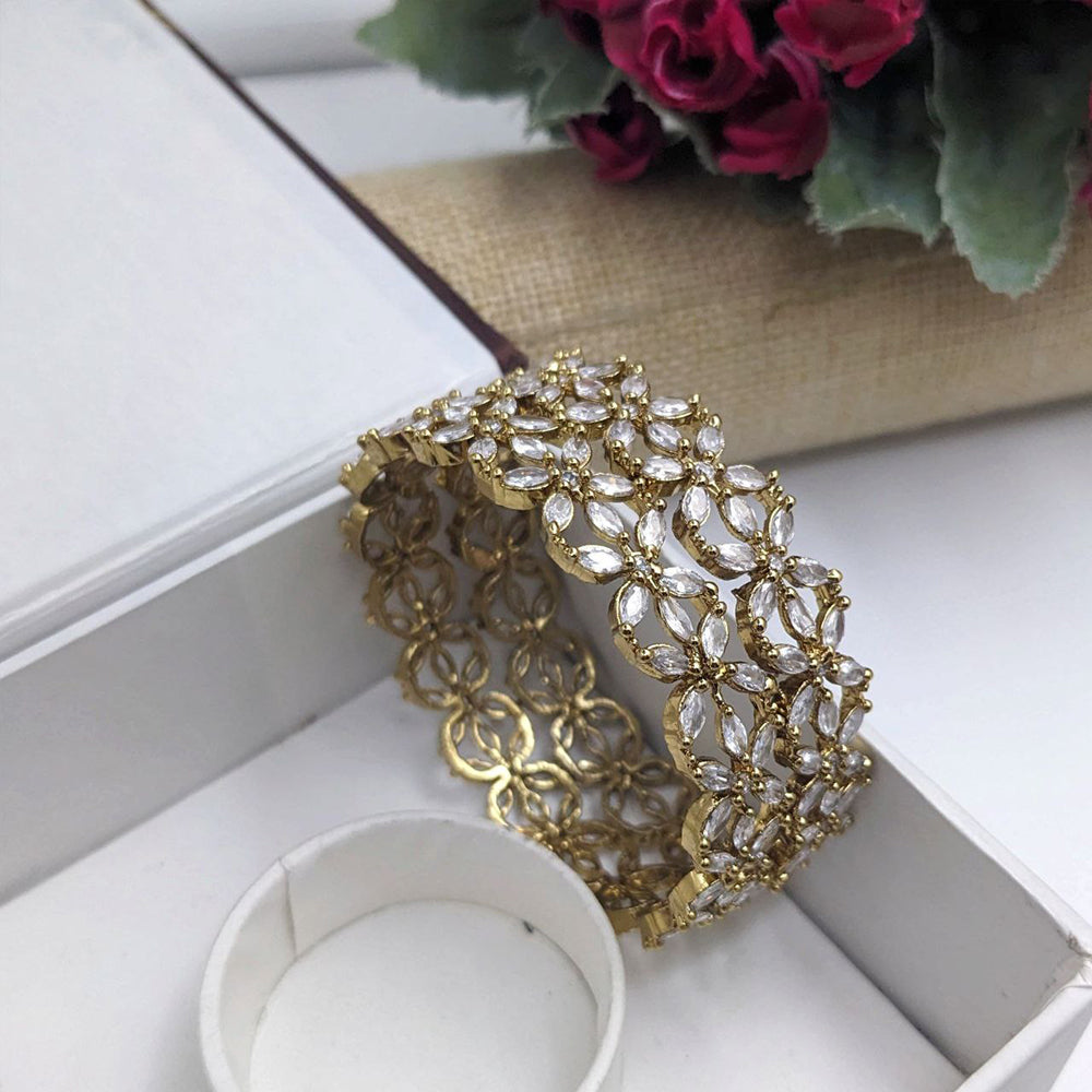 Aamrapali Shimmering Crystal Bangles Set for Parties & Events