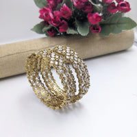 Aamrapali Shimmering Crystal Bangles Set for Parties & Events