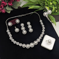 Aamrapali Sparkling Austrian Crystal Combo Set for Women
