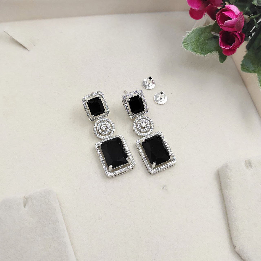 Aamrapli Sparkling American Diamond Dangler Earrings