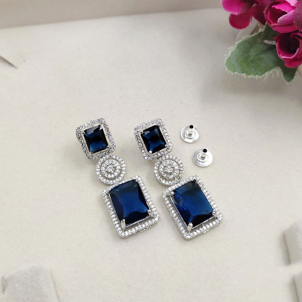 Aamrapli Sparkling American Diamond Dangler Earrings