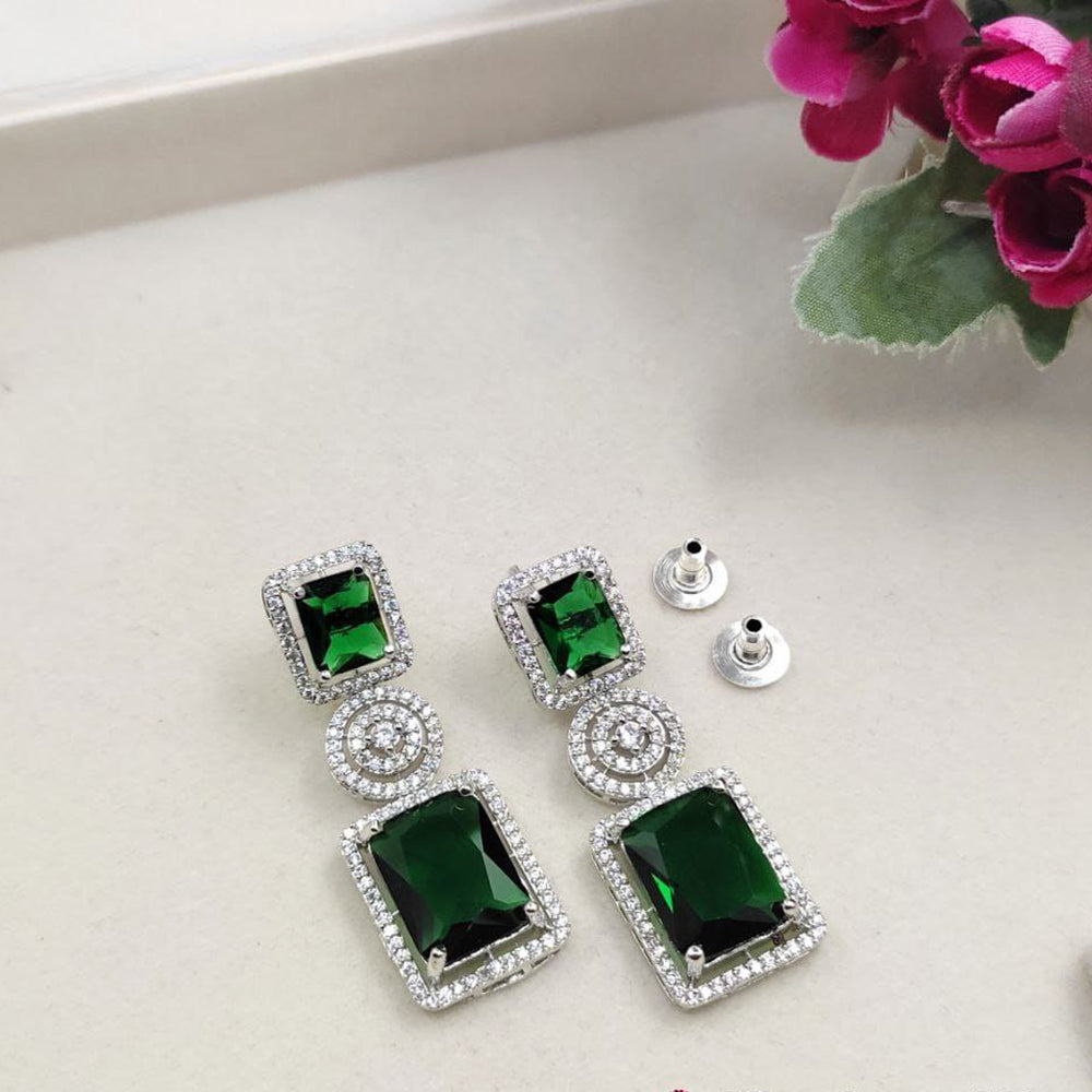 Aamrapli Sparkling American Diamond Dangler Earrings
