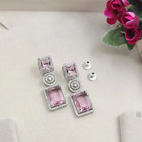 Aamrapli Sparkling American Diamond Dangler Earrings