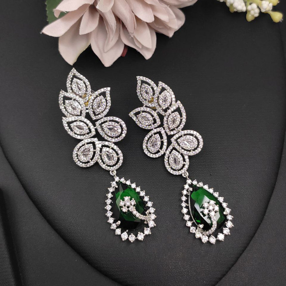 Aamrapli Sparkling American Diamond Dangler Earrings