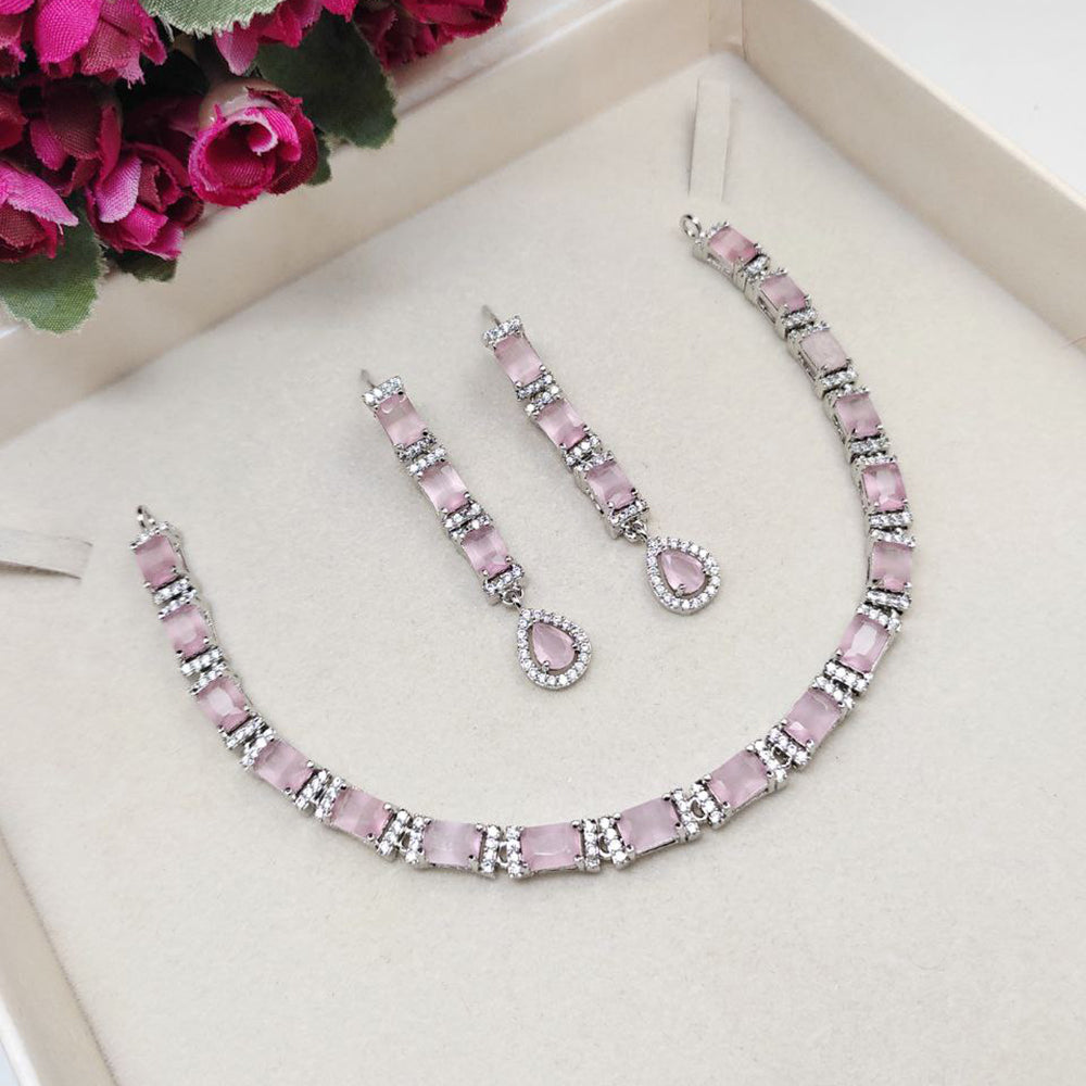 Aamrapali Sparkling Crystal Stone Necklace Set