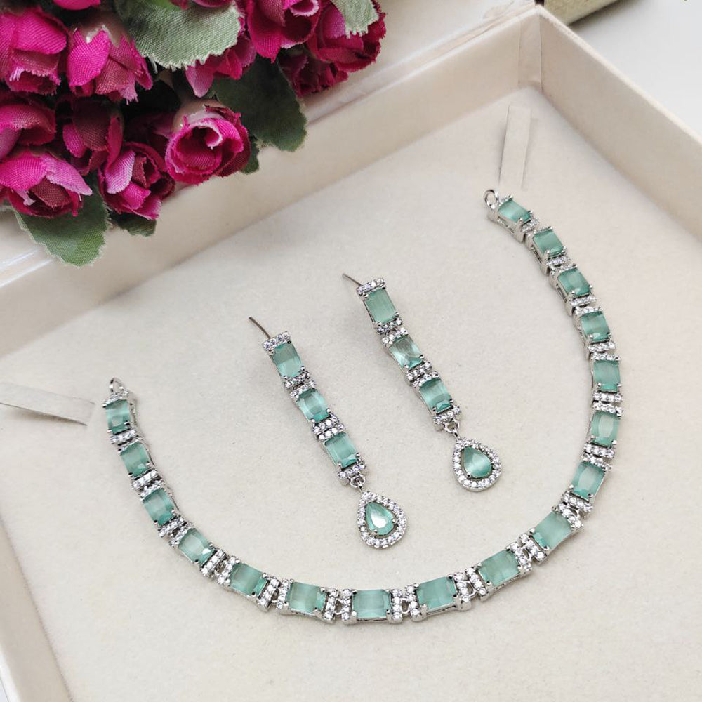 Aamrapali Sparkling Crystal Stone Necklace Set