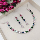 Aamrapali Sparkling Crystal Stone Necklace Set