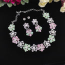 Aamrapali Austrian And Pearl Necklace Set