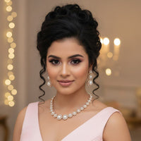 Aamrapali Austrian Stone And Pearl Necklace Set