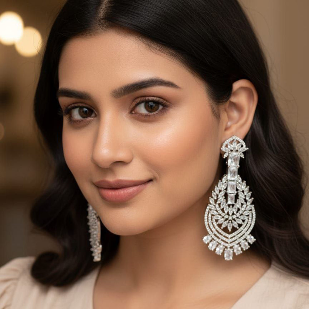 Aamrapali Glam American Diamond Dangler Earrings